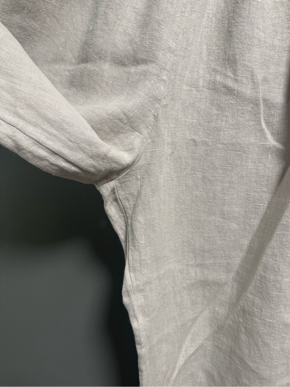 bryn Walker Relaxed Natural Cream Oatmeal Elastic Waist Linen Pant Lagenlook L - Picture 2 of 6